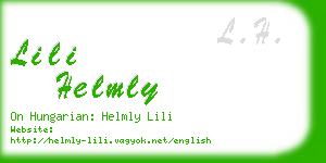 lili helmly business card